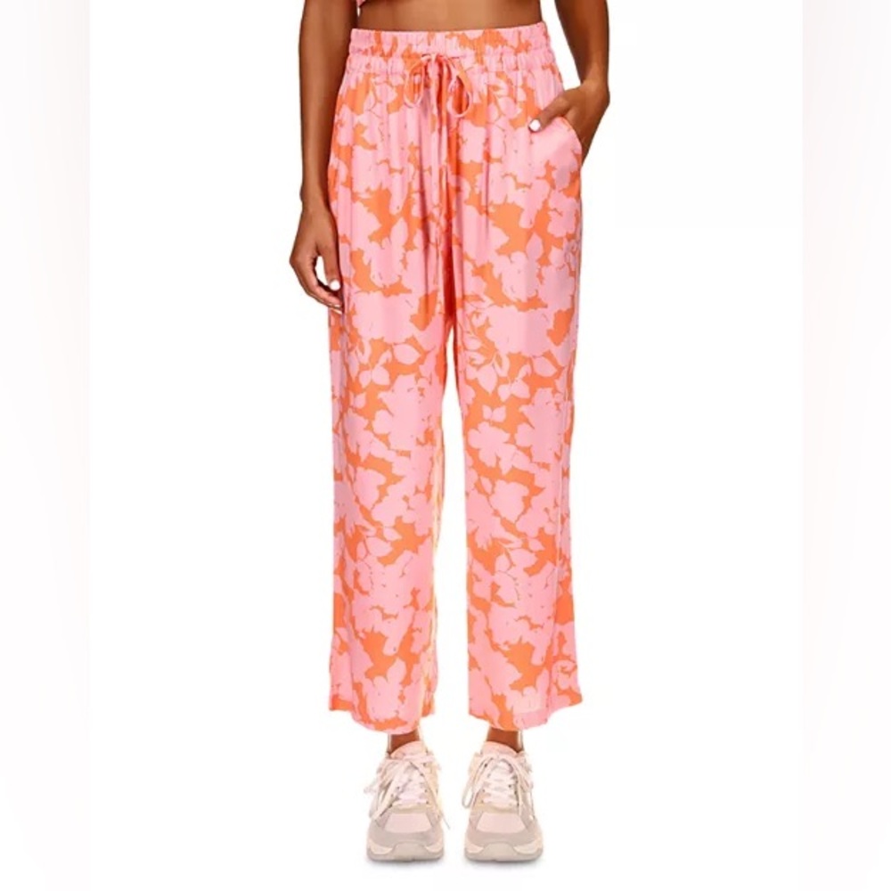 Sanctuary Carefree Cropped Pants, Pink and Orange, S